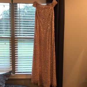 Adrianna Papell sequence blush dress